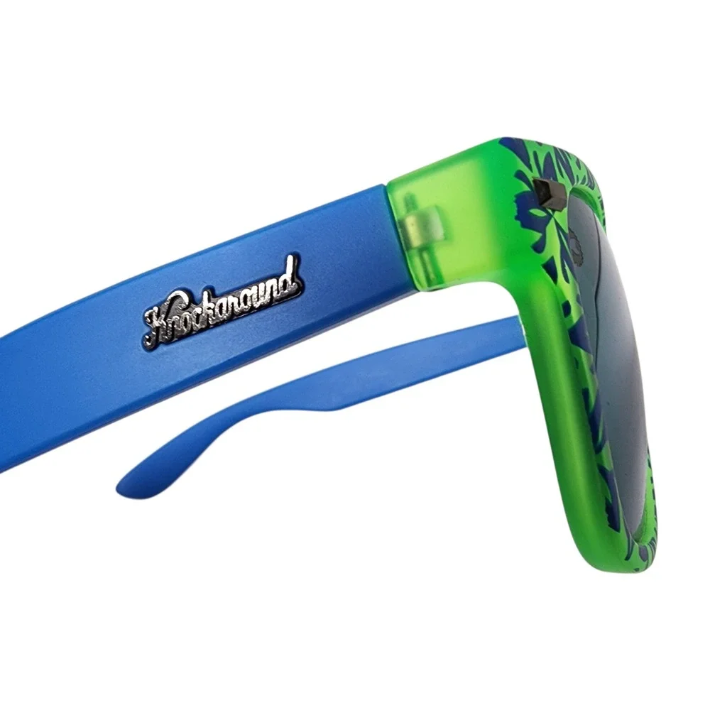 Knockaround Sunglasses Blue Green Custom Geometric Polarized Lenses Retro‎